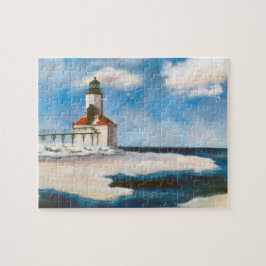 Michigan-Stadt-Leuchtturm Puzzle