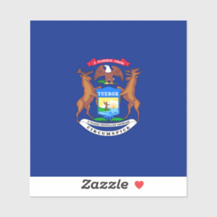 Michigan State Flag Design Aufkleber