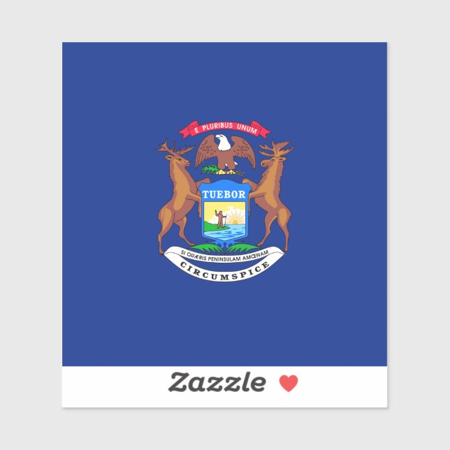 Michigan State Flag Design Aufkleber (Blatt)