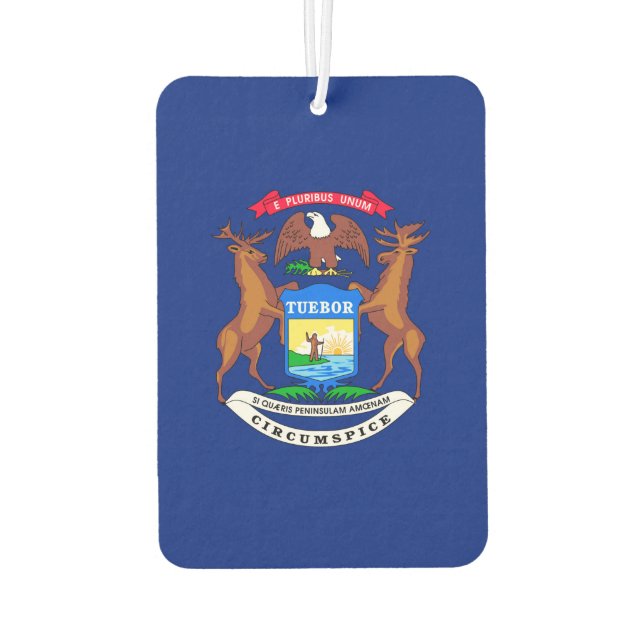 Michigan State Flag Design Autolufterfrischer (Rückseite)