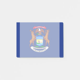 Michigan State Flag Design Post-it Klebezettel