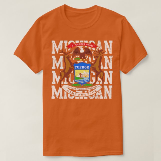 Michigan State Flag Design T-Shirt (Design vorne)
