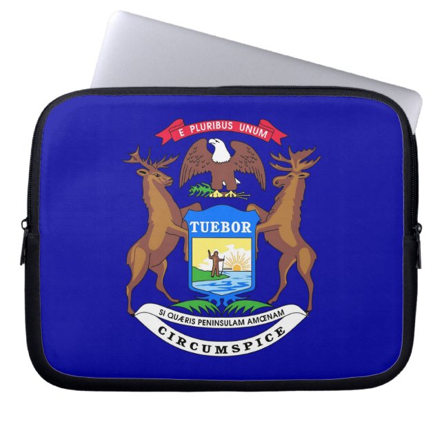 Michigan State Flag Laptop Sleeve (Vorderseite)