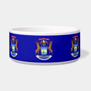 Michigan State Flag Pet Bowl Napf