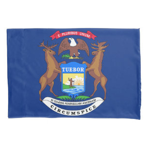 Michigan State Flag Print Patriotc Kissenbezug