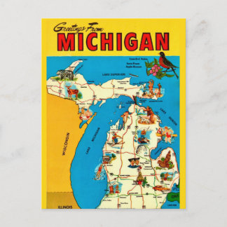 Michigan State Postkarte