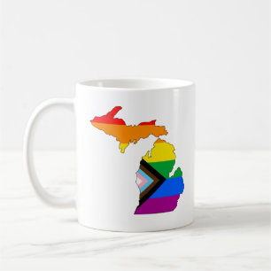 Michigan State Pride LGBTQ Progress Pride Kaffeetasse