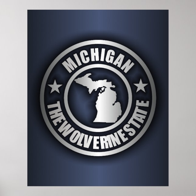 "Michigan Steel" Plakate & Prints (blau) (Vorne)