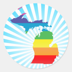 Michigan-Stolz Runder Aufkleber
