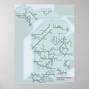 Michigan-Strom-Systeme 18" x 24" Poster