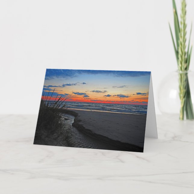 Michigan Sunset Karte (Vorderseite)