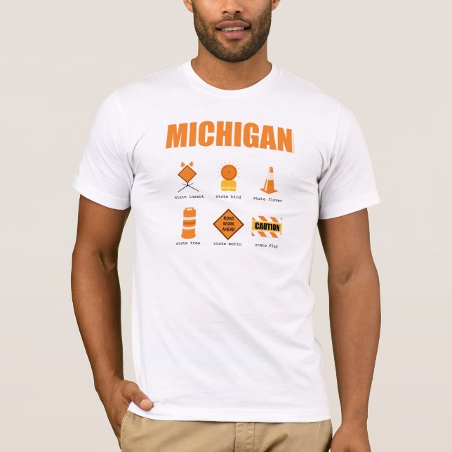Michigan-Symbole T-Shirt (Vorderseite)