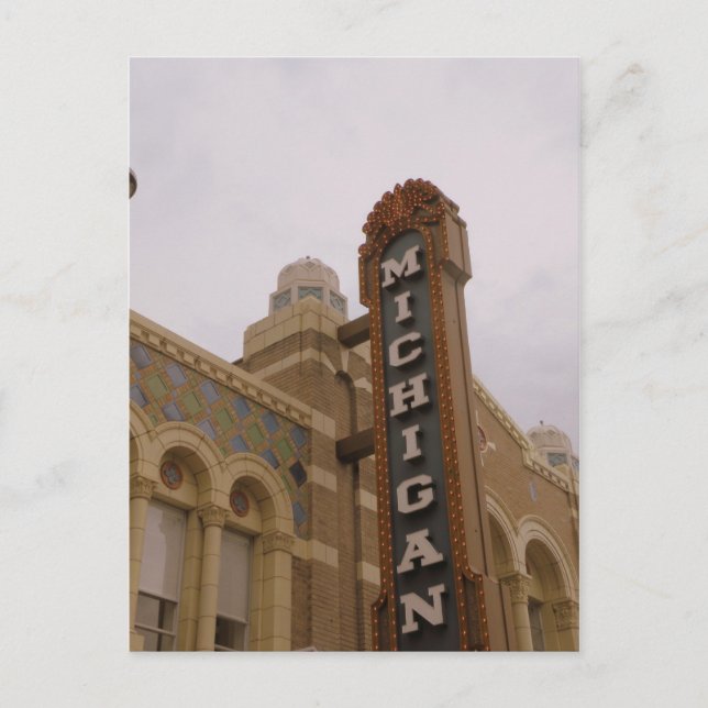 Michigan Theater Postcard Postkarte (Vorderseite)