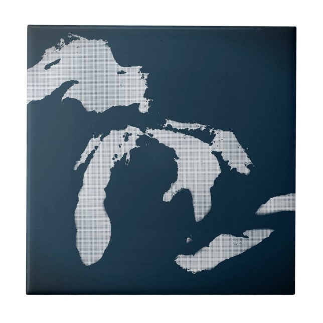 Michigan und die Great Lakes Fliese (Vorderseite)