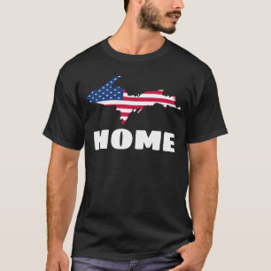 Michigan UP Yooper Upper Peninsula Zuhause USA Fla T-Shirt