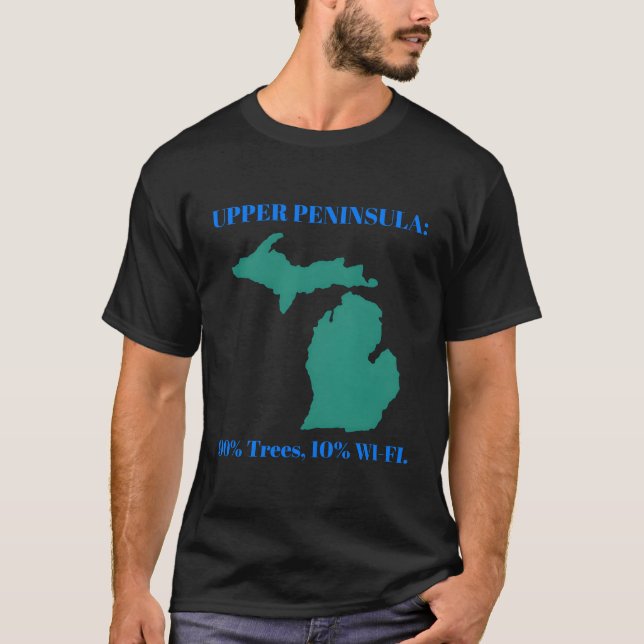 Michigan Upper Peninsula 90rees 10 Wifi friends T-Shirt (Vorderseite)