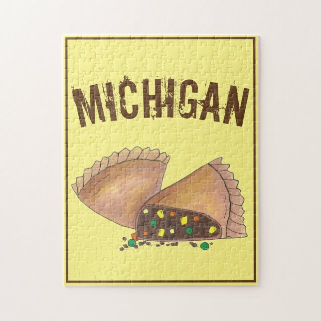 Michigan Upper Peninsula Pasties Pasty Meat Pie Puzzle (Vertikal)