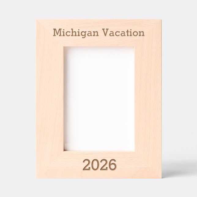 Michigan-Urlaub - lasergerahmter Rahmen  (Vorderseite)