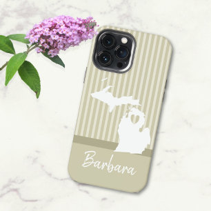Michigan USA Staat Map Individuelle Name iPhone 13 Pro Max Hülle