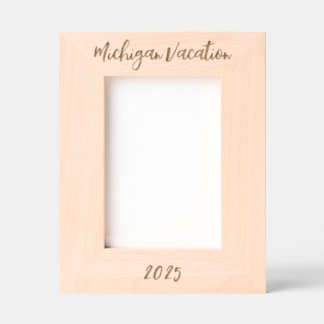 Michigan Vacation - Laser Etched Frame Geätzte Rahmen