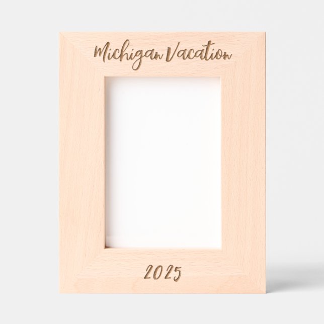 Michigan Vacation - Laser Etched Frame Geätzte Rahmen (Vorderseite)