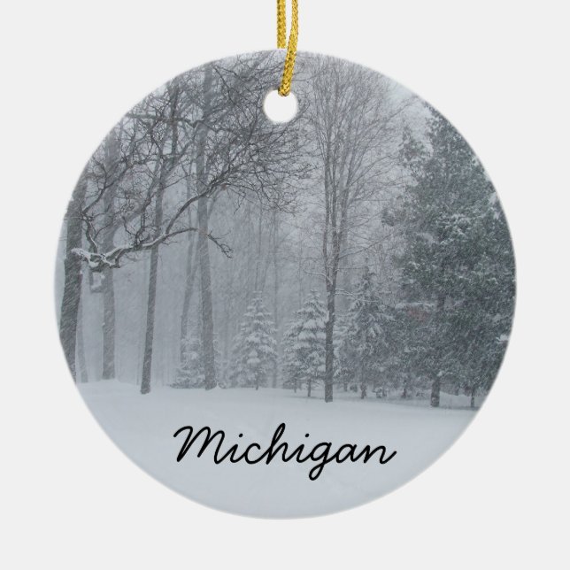 Michigan-Verzierung Keramik Ornament (Vorne)