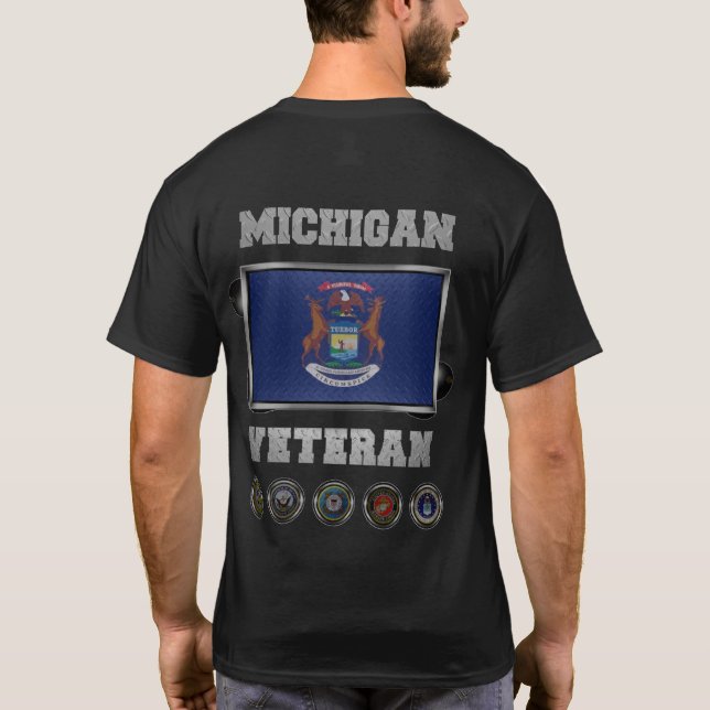 Michigan Veteran Poster T-Shirt (Rückseite)
