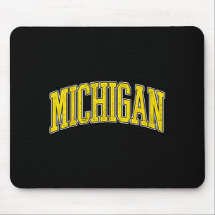 Michigan Vintage Varsity Sportdesign Männer Frauen Mousepad