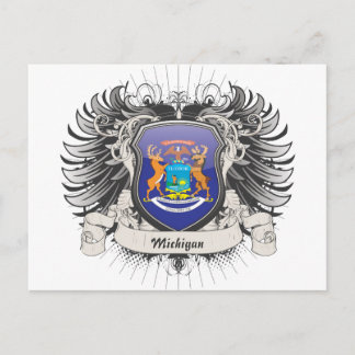 Michigan Wappen Postkarte