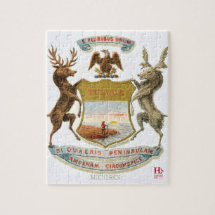 Michigan-Wappen Puzzle