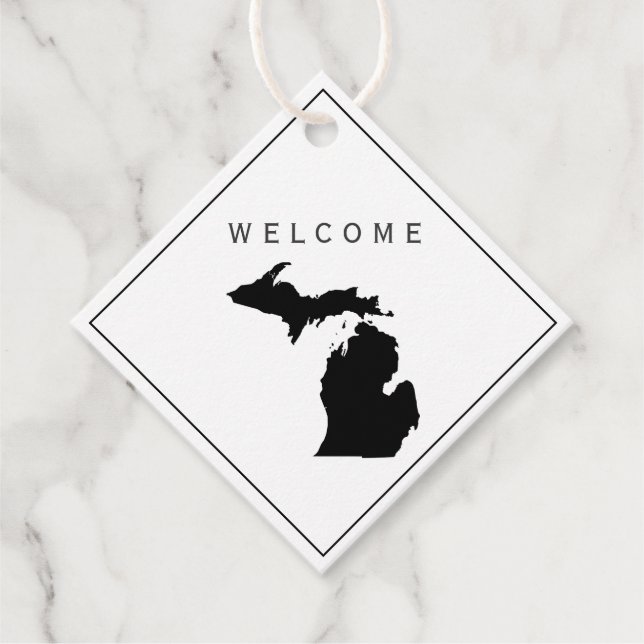 Michigan Welcome Bag Geschenk Tag für Hochzeitswoc Geschenkanhänger (Vorderseite)