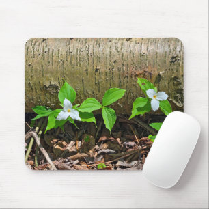 Michigan White Trilliums Mousepad
