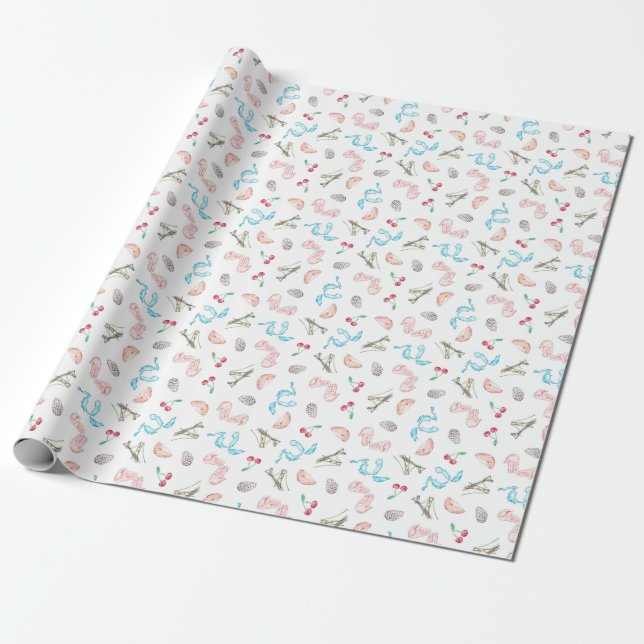 Michigan White Wrapping Paper Geschenkpapier (Ungerollt)