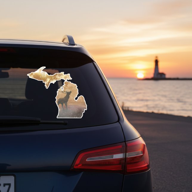 Michigan Wildlife - Elk Aufkleber (Michigan Wildlife - Elk Sticker)