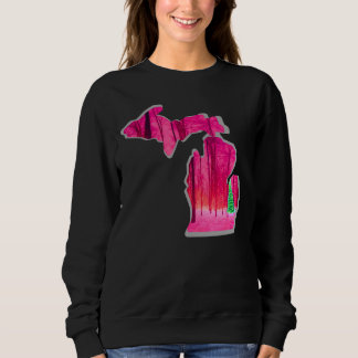Michigan Winterthema auf diesem schwarzen Sweatshi Sweatshirt