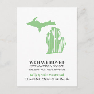 MICHIGAN Wir haben neue Adresse Neue Zuhause versc Postkarte