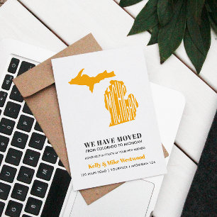 MICHIGAN Wir haben neue Adresse Neue Zuhause versc Postkarte