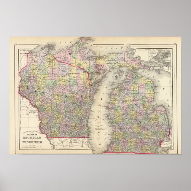 Michigan, Wisconsin Poster (Vorne)
