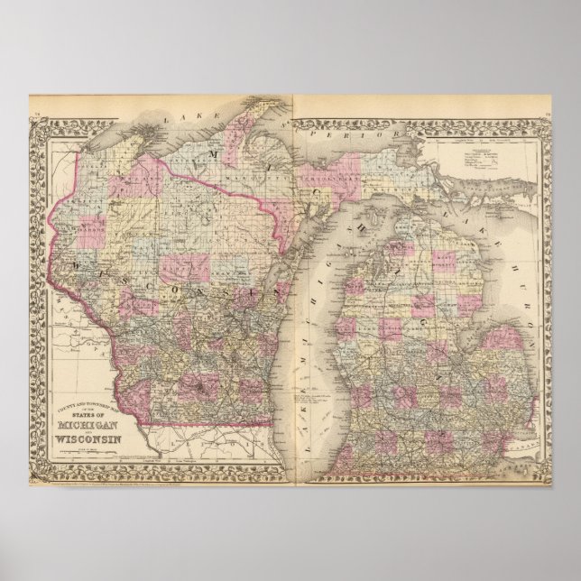 Michigan, Wisconsin Poster (Vorne)