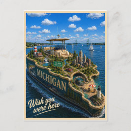 Michigan | Wish You Were Here | State-Serie Postkarte