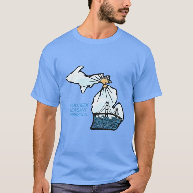 Michigan with its motto Oversized T-Shirt (Vorderseite)