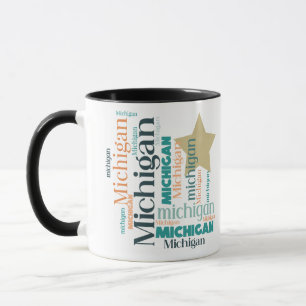Michigan Word Art Tasse