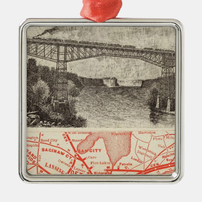 Michigan-Zentraleisenbahn Ornament Aus Metall (Vorne)