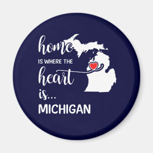 Michigan Zuhause ist der Ort, an dem das Herz lieg Magnet