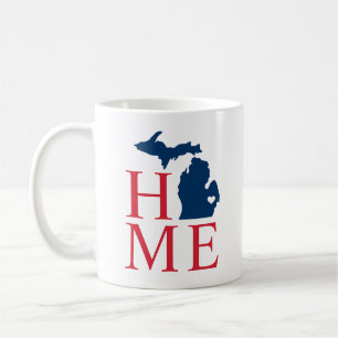Michigan Zuhause Red White Blue Custom City Herz Kaffeetasse