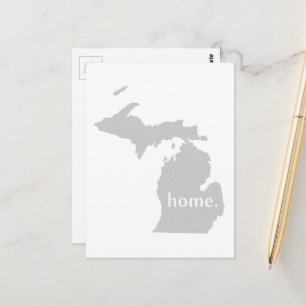 Michigan Zuhause Staat Gray Michigander Yooper Postkarte