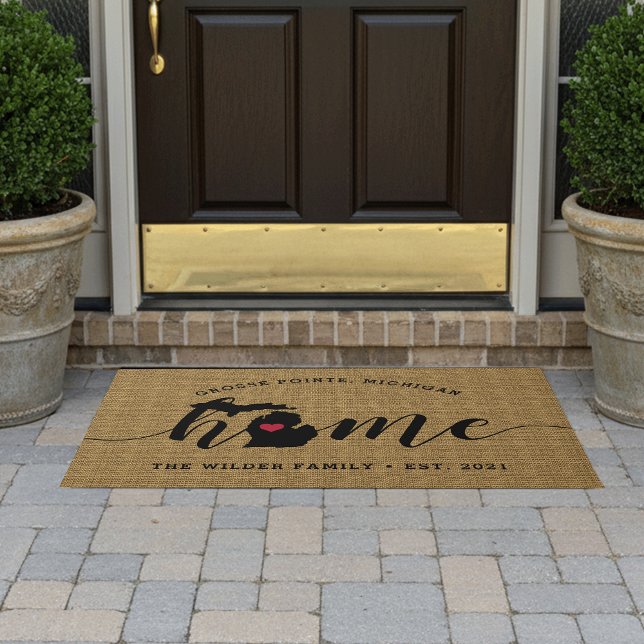 Michigan Zuhause Staat Personalisiert Fußmatte (Von Creator hochgeladen)