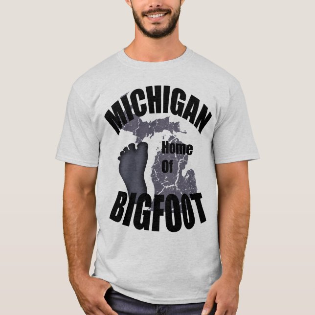 Michigan Zuhause von Bigfoot T - Shirt (Vorderseite)
