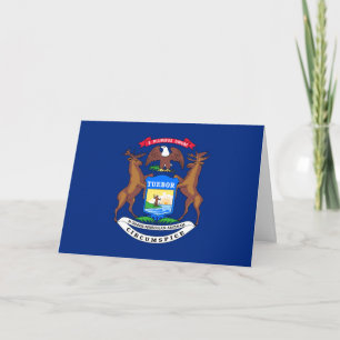 Michigander-Flagge, Flagge von Michigan Karte