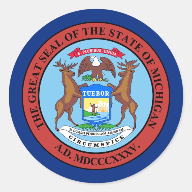 Michigander Siegel, Siegel des Michigan Sticker (Vorderseite)